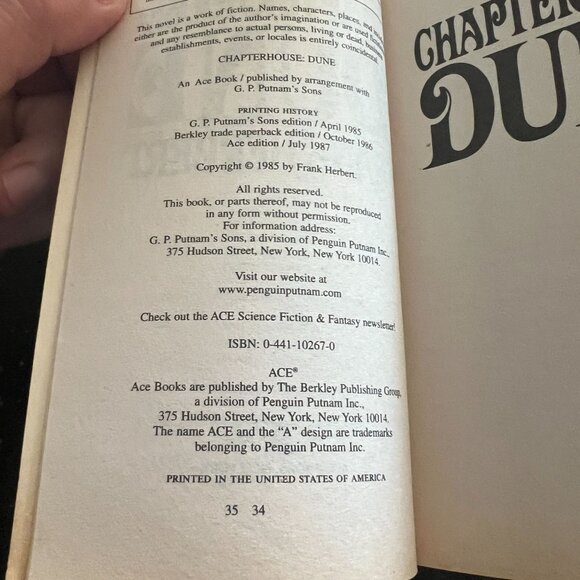 Dune 3 book lot Children of Dune Dosadi Experiment Chapterhouse by Frank Herbert - Picture 7 of 13